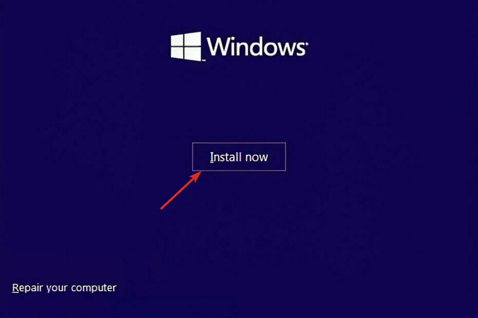 Instalēt tūlīt ar pogu Windows 11 iestatīšana bez Microsoft konta