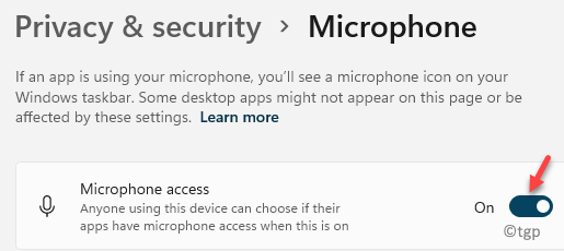 Zasebnost in varnost Dostop do mikrofona Dostop do mikrofona Premakni drsnik v desno Omogoči