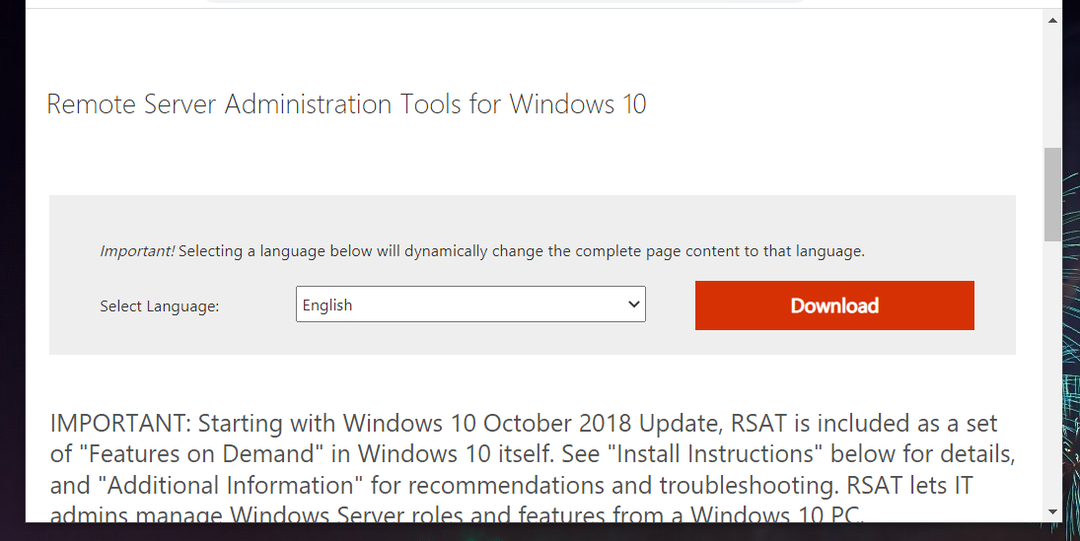 Download-knappen installerer gruppepolitikstyringskonsol Windows 10