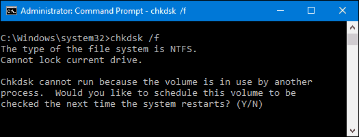 chkdsk Dateisystemfehler