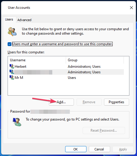 Postavke prikaza gumba Dodaj u sustavu Windows 11 ne rade