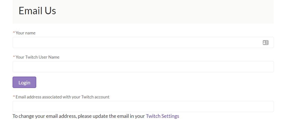 Twitch login fejl