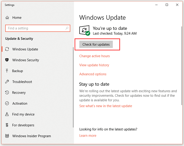 senaste Windows 10-versionen 