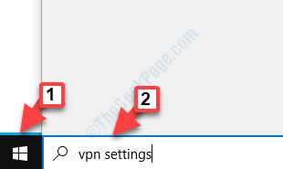 Avvia la ricerca di Windows Impostazioni VPN