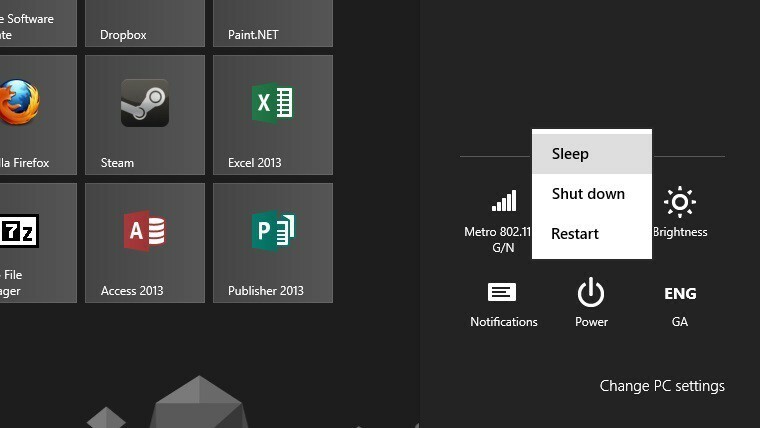 Težave s načinom spanja v sistemu Windows 8.1