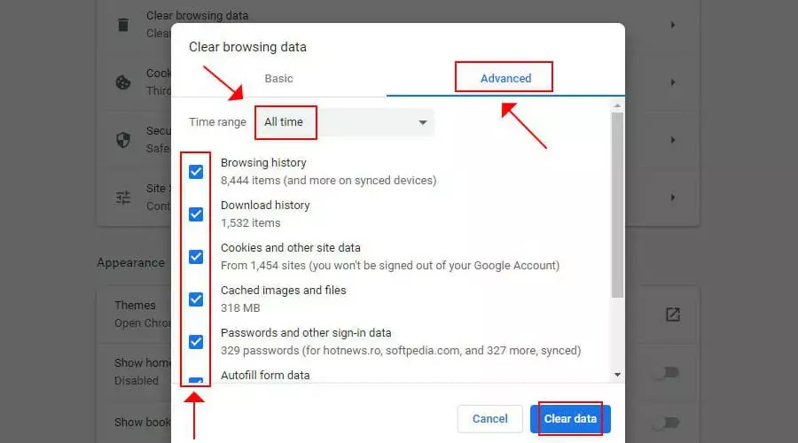 cómo borrar los datos de navegación en Google Chrome