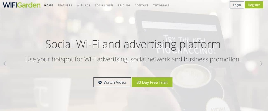 Software de publicitate Wi-Fi