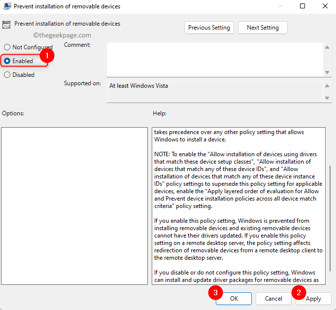 Как предотвратить установку съемных устройств в Windows 11/10