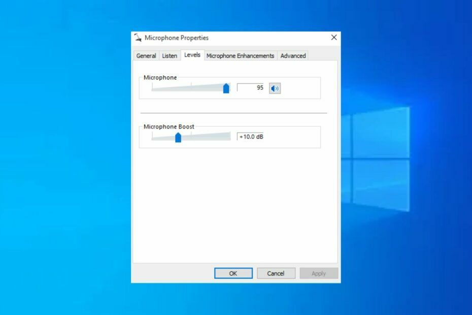 Windows 10 microfoonversterker ontbreekt