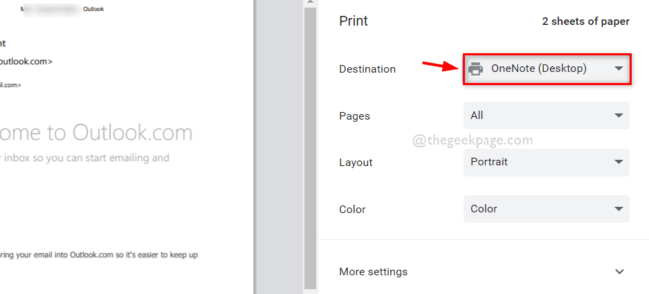 Как да отпечатате имейл от Outlook или Outlook.com