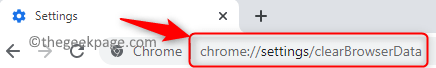 Paramètres Chrome Effacer les données du navigateur Min