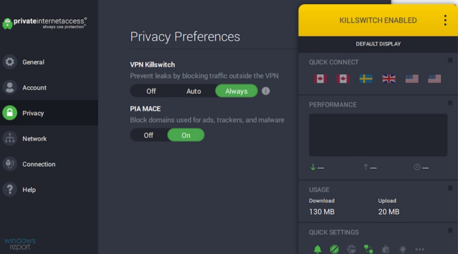Ping de juego meer over VPN