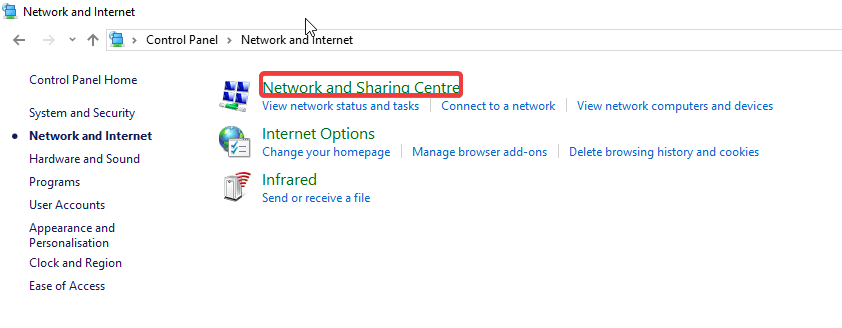 мережа та центр спільного доступу vpn блокує програми для зберігання Windows