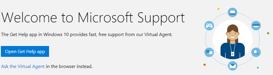 תמיכה ב- Windows 10