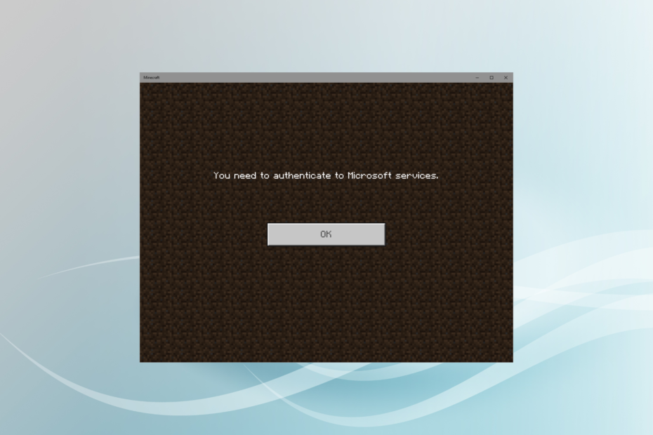Microsoft 서비스 Minecraft 오류에 인증해야 하는 문제 수정