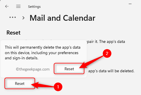 Apps Funktionen E-Mail Erweiterte Optionen App zurücksetzen Min