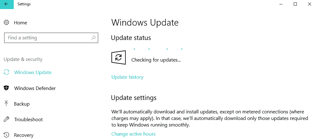 проверка за актуализация на Windows 10 октомври