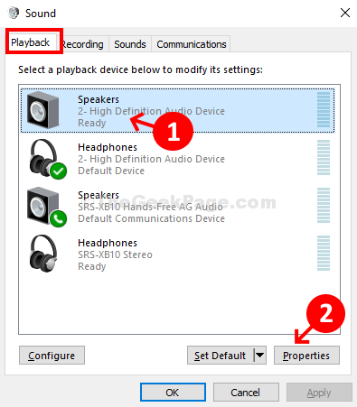 Eigenschaften der Soundwiedergabe-Lautsprecher