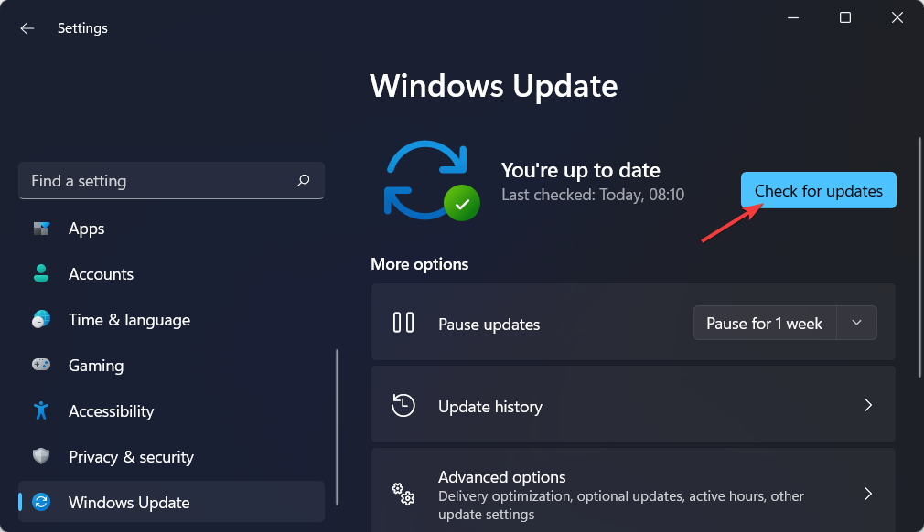tjek for opdateringer Windows 11 flere skriveborde virker ikke