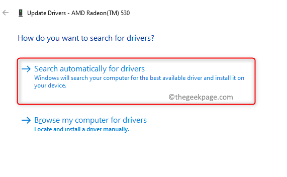 Atualizar pesquisa de driver automaticamente por mínimo