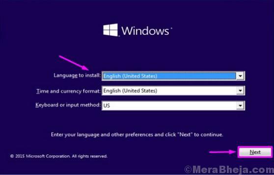 Idioma de instalación de Windows 1 1 1