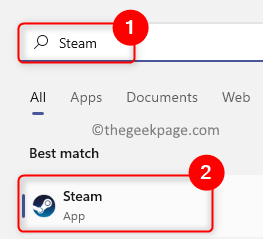 Windows-tangent Öppna Steam Min