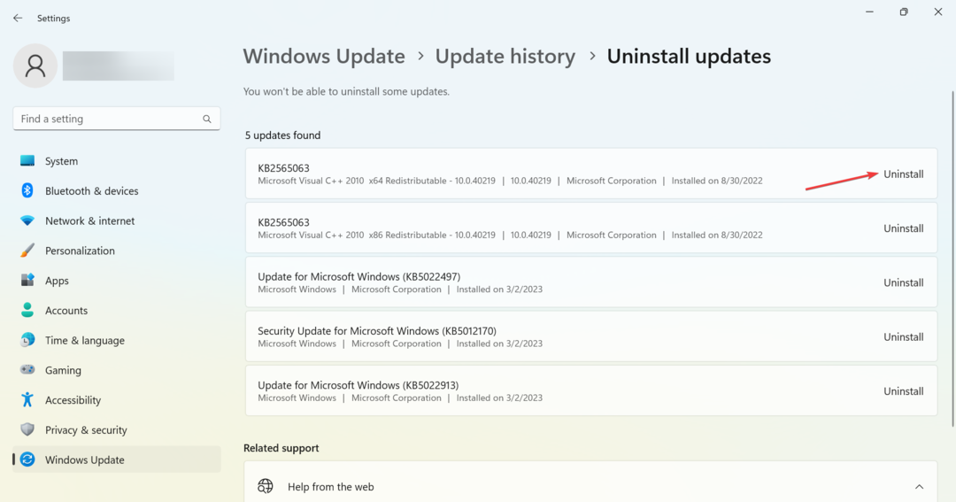 avinstaller Windows Update for å fikse at perfmon-rapporten ikke fungerer