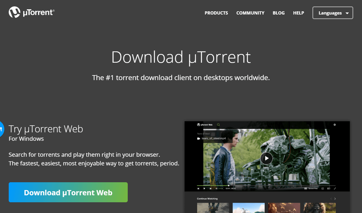 uTorrent stránka na stiahnutie otvorenie torrentovaných súborov [Windows 10 a Mac]