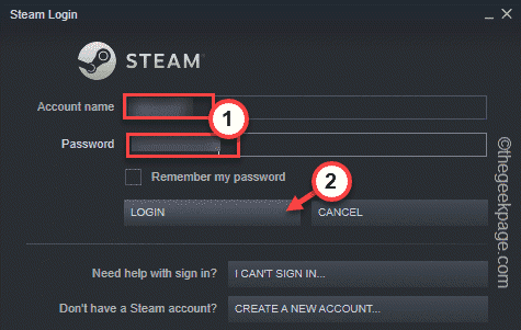 Увійдіть у Steam Мін