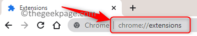 Adresní řádek rozšíření Chrome Min