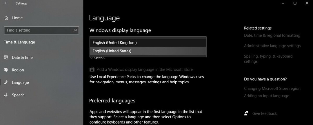 opraviť chat roblox zmenou jazyka systému Windows