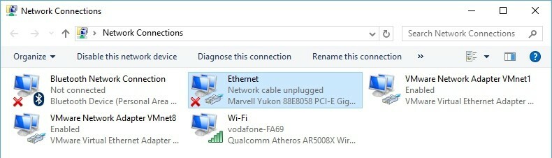 Memecahkan masalah Ethernet di Windows 10