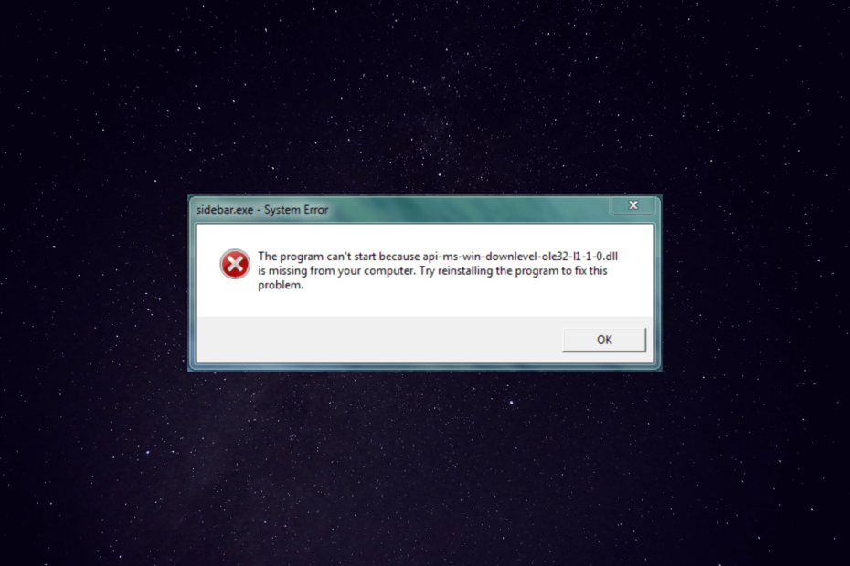 V súboroch DLL chýba systém Windows 7
