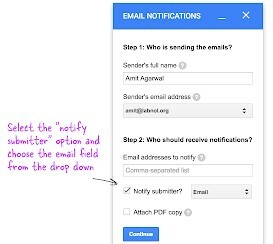 Notifications par email