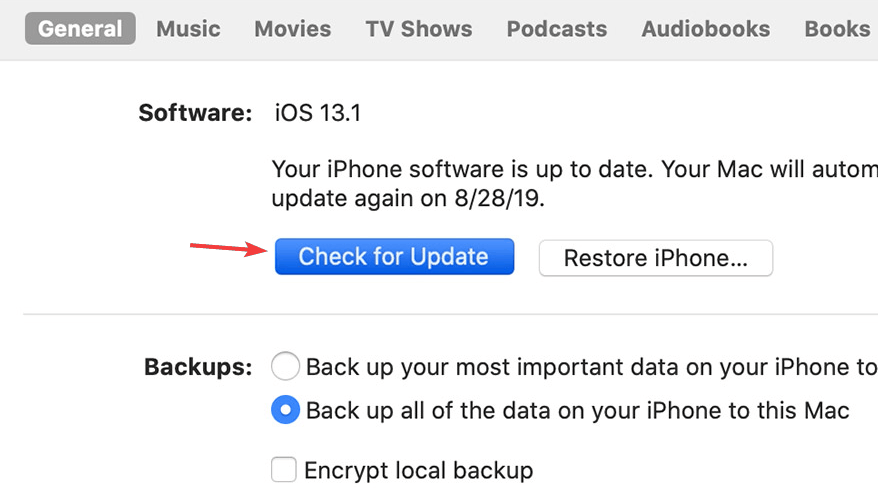 skontrolujte, či je aktualizácia iTunes aktualizovaná