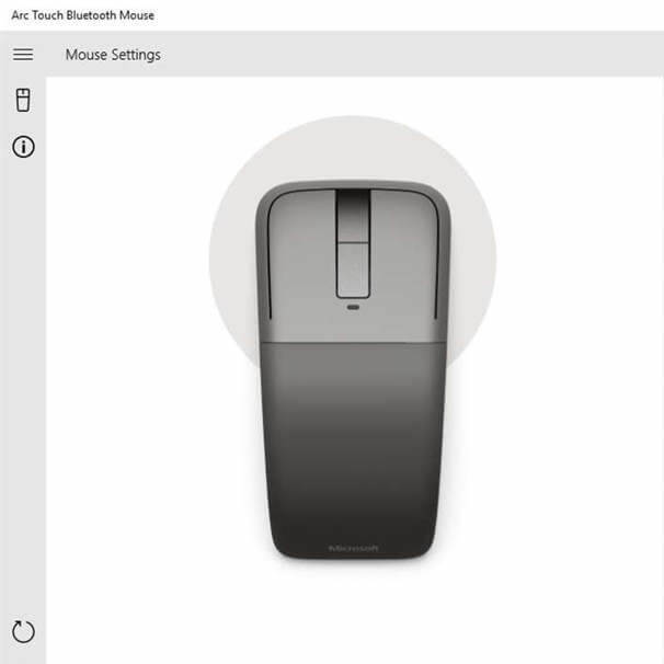 إدارة الإعدادات باستخدام تطبيق Arc Touch Mouse