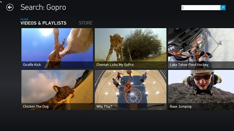 Lancement de l'application GoPro Channel pour Windows 8, utilisez-la pour regarder les dernières vidéos GoPro