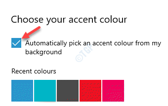 Wählen Sie Ihre Akzentfarbe Wählen Sie automatisch eine Akzentfarbe aus meinem Hintergrund