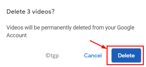 Google Fotos Löschen nicht unterstützter Videos Bestätigung Min
