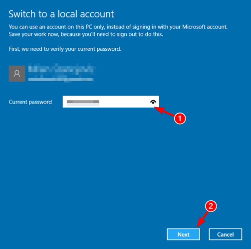password dell'account Windows Store Il server è inciampato