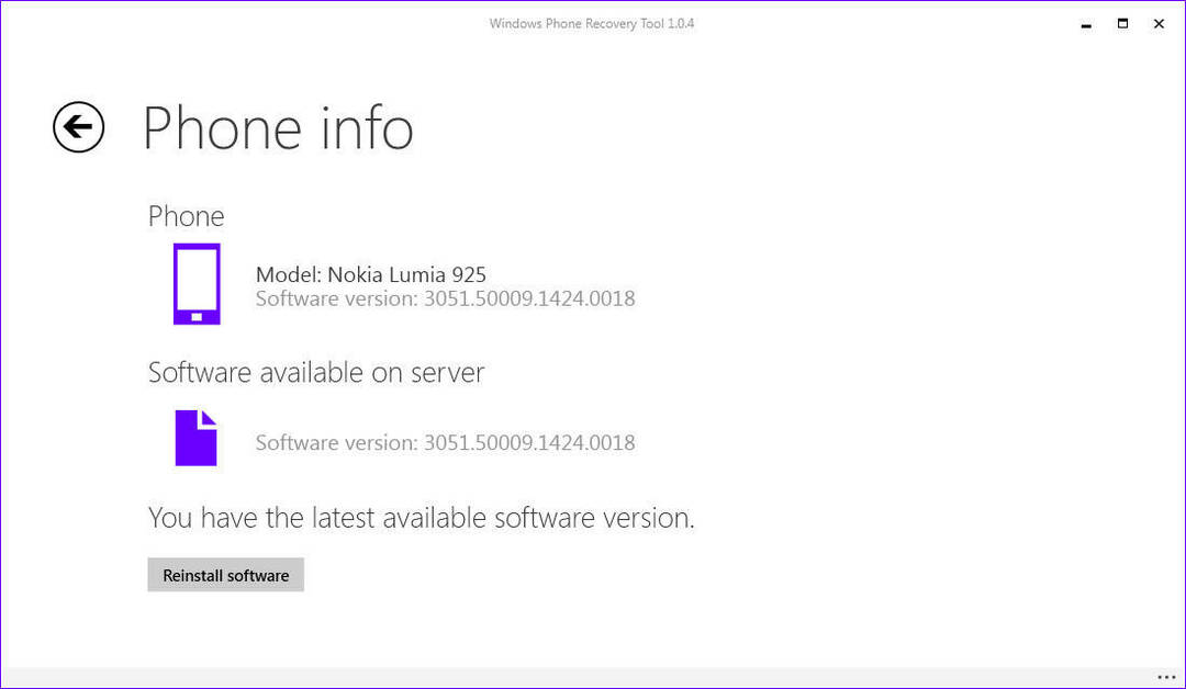 Windows Phone -palautustyökalu 1