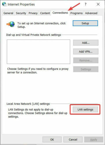 svár nastavení LAN neotevře Windows 10