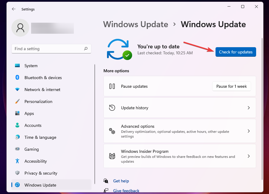 Проверете за актуализации, за да коригирате опциите за вход, които не работят в Windows 11