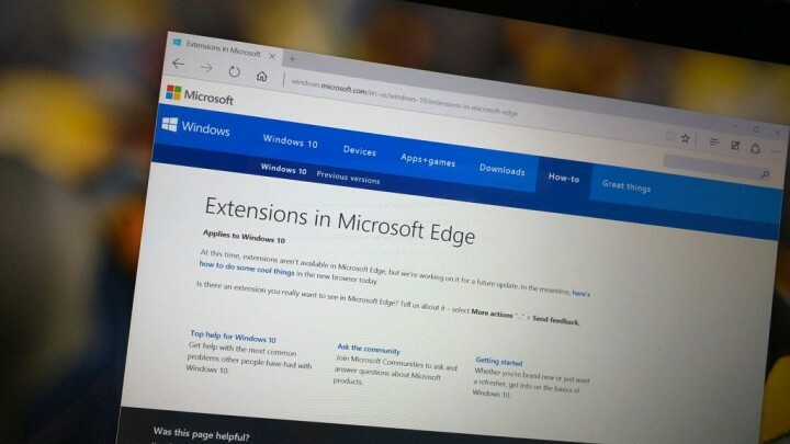 Ensimmäinen Windows 10 Redstone Build lisää Microsoft Edge -laajennukset