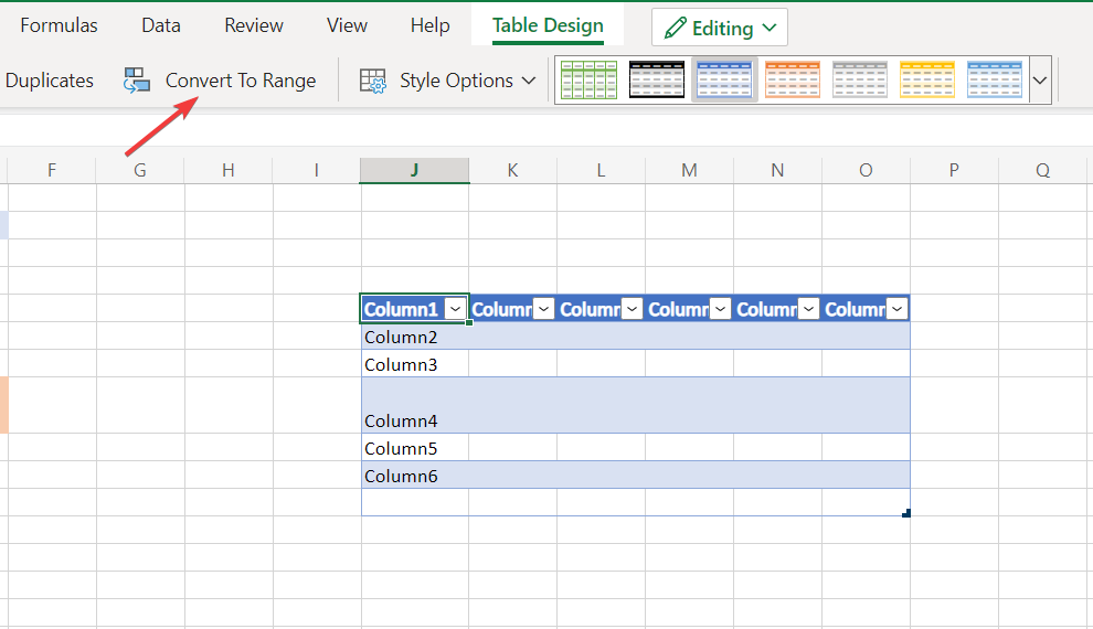 konvertuoti „Excel“ išsiliejimo klaidą