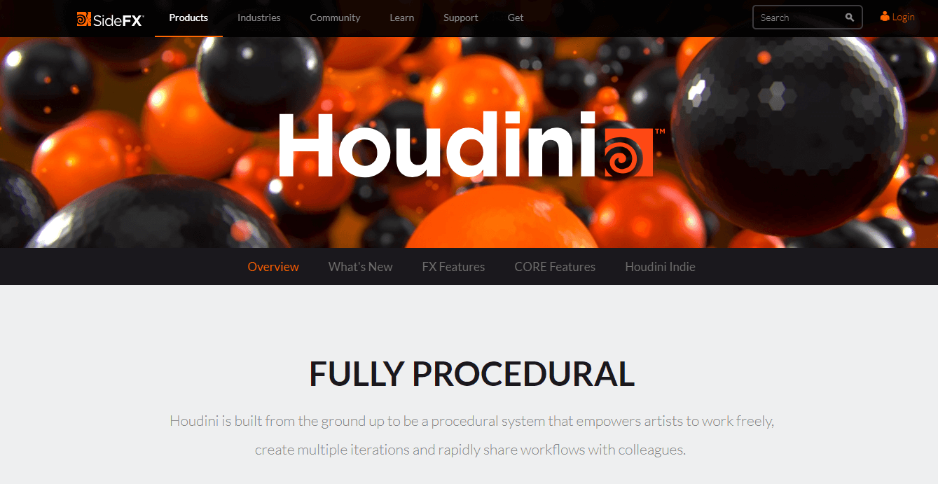 Houdini Side FX - VFX-programvara