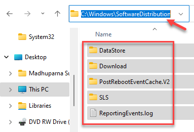 File Explorer Liikuge tarkvara levitamise kausta Kustuta kõik failid ja kaustad