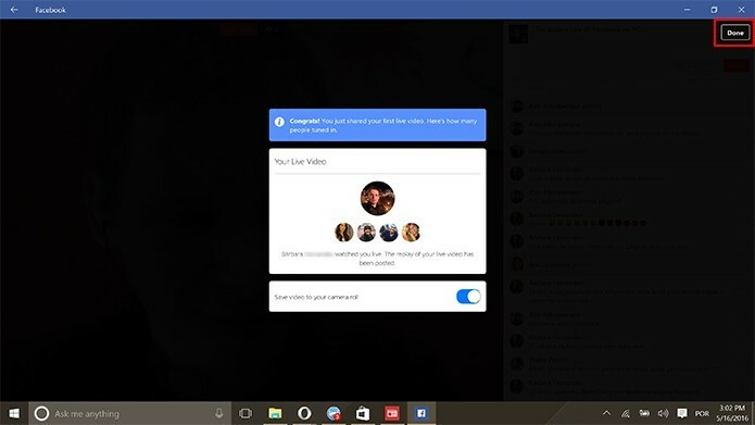 facebook live stream windows 10 4