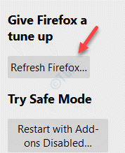 ข้อมูลการแก้ไขปัญหา รีเฟรช Firefox