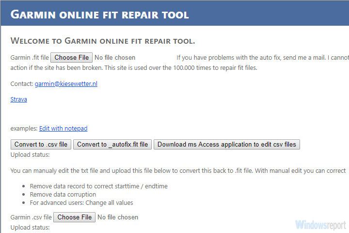 online fit -korjaustyökalu 